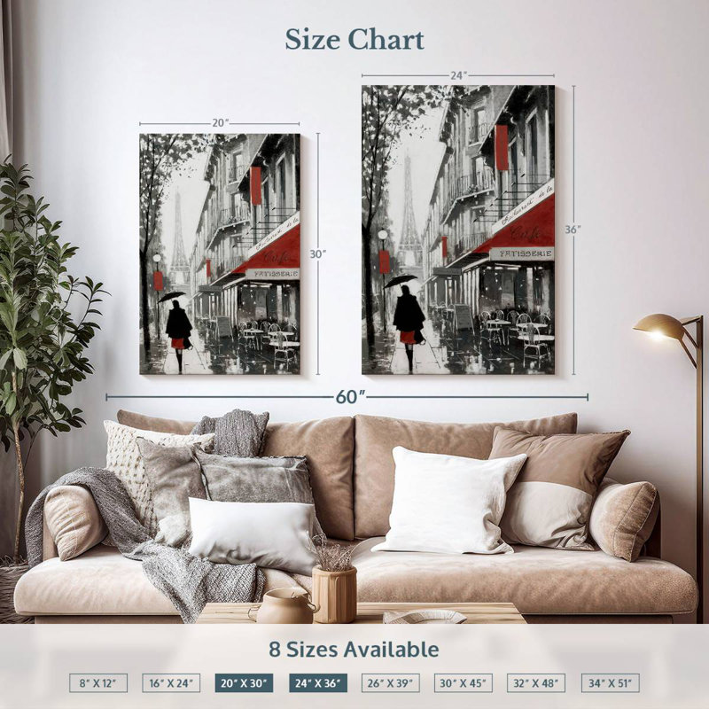Sireci Rainy Paris I, 36" H x 24" W