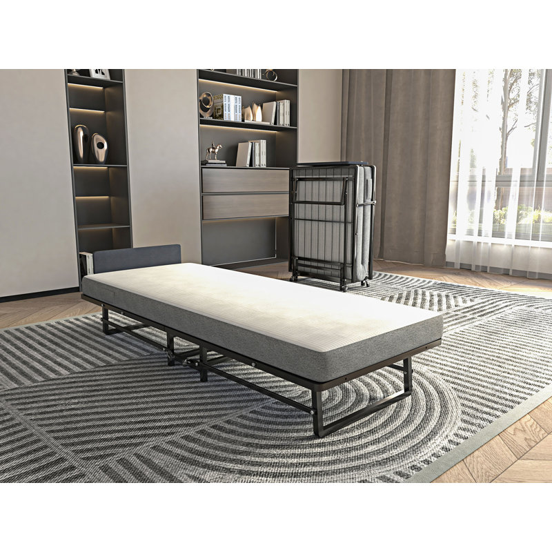 Base de lit pliante avec matelas en mousse