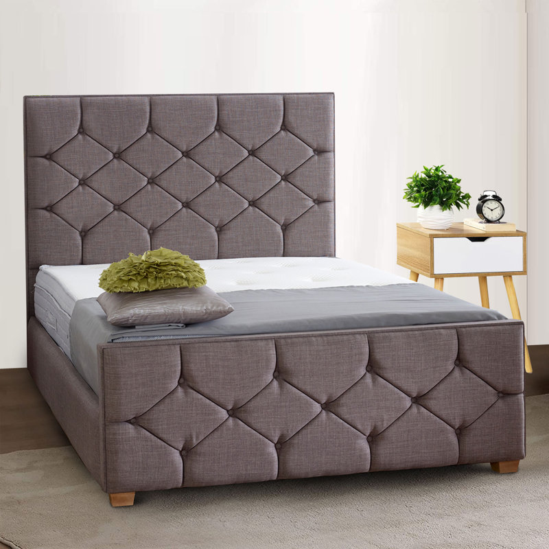 Upholstered Bed, Blue, Kingsize