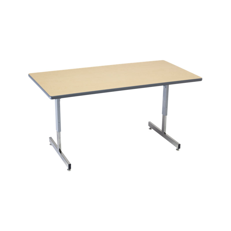 Adjustable Metal Base Standing Desk Converter, 29" H x 60" L x 18" W, Yellow