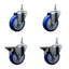 Roulettes de service pivotantes en poly
