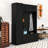Modern Wooden Hall Tree with Seating Bench, Storage Cabinets, Adjustable Shelf and Metal Hooks-1423397768