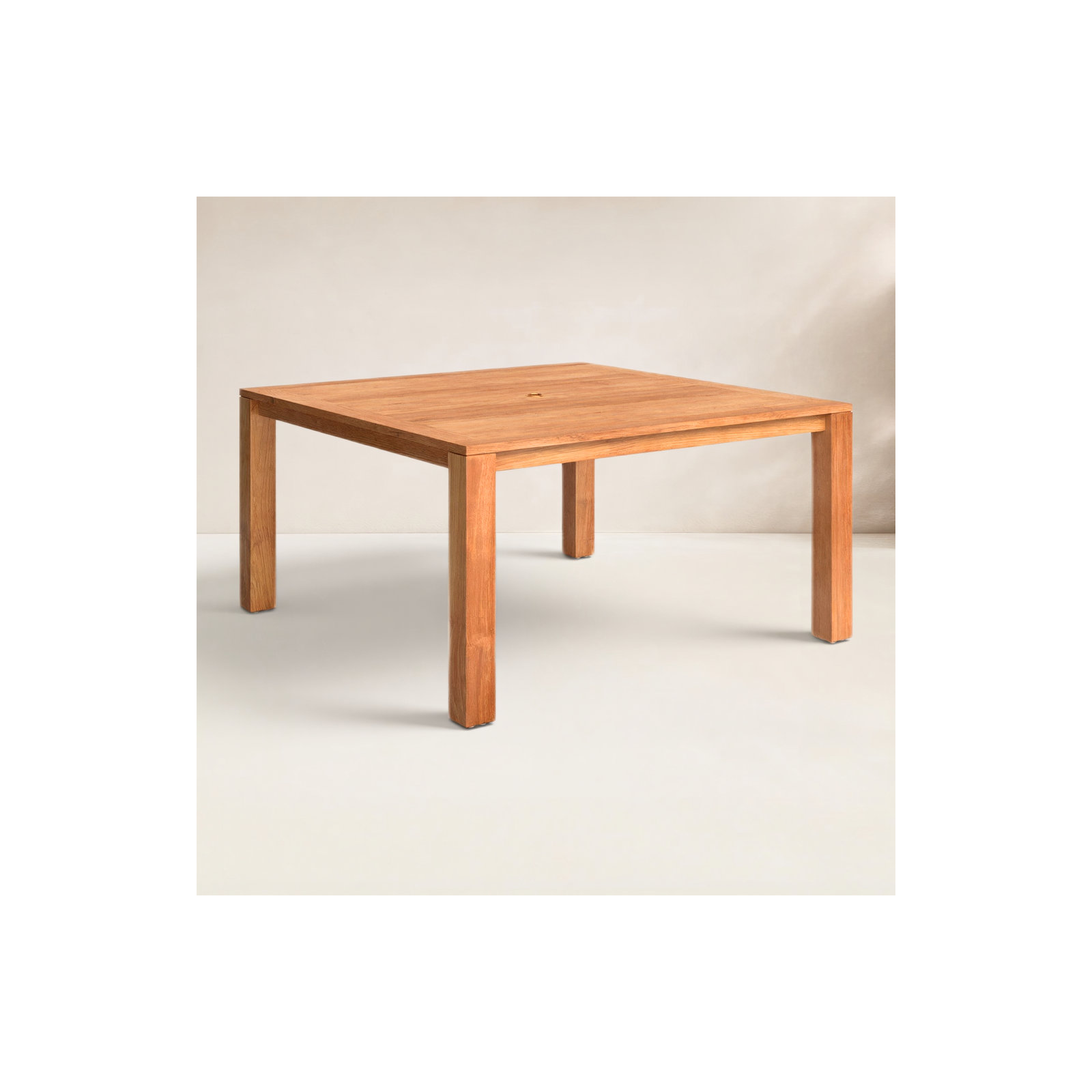 Hodges Teak Outdoor Dining Table, 30.75" H x 60" L x 60" W