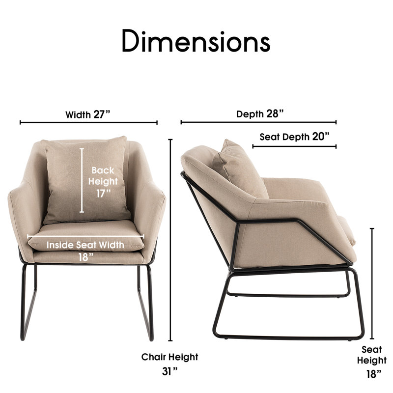 Chaise d'appoint Adore Decor Odile, Crème