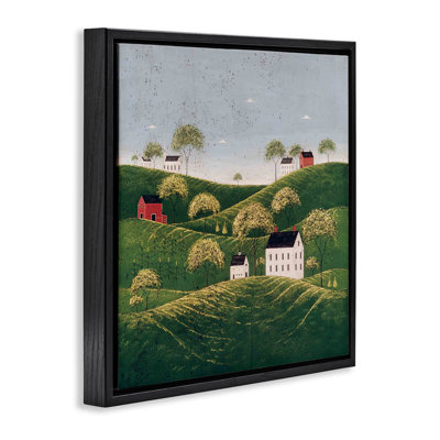 Cadre flottant Rolling Hills in Countryside Village, conception de Warren Kimble
