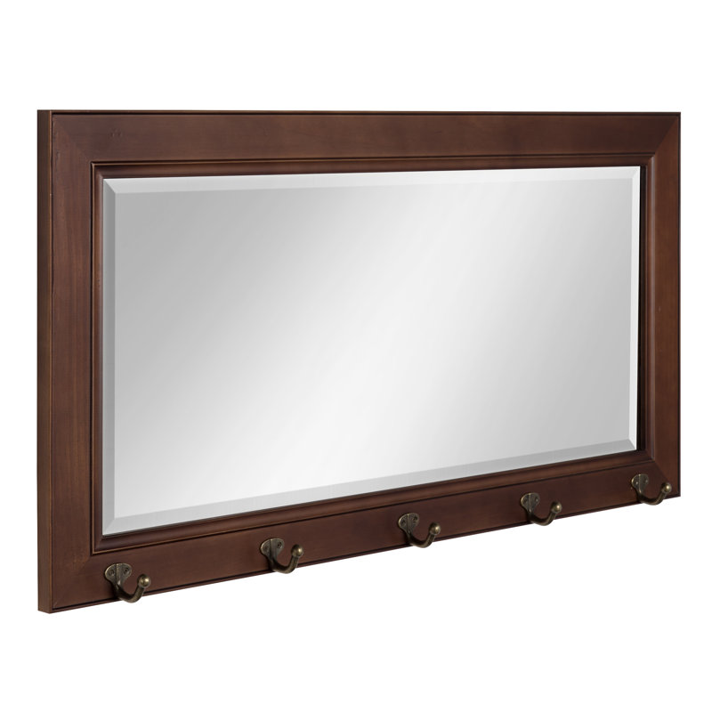 Miroir biseauté Carmaletta, Noyer satiné