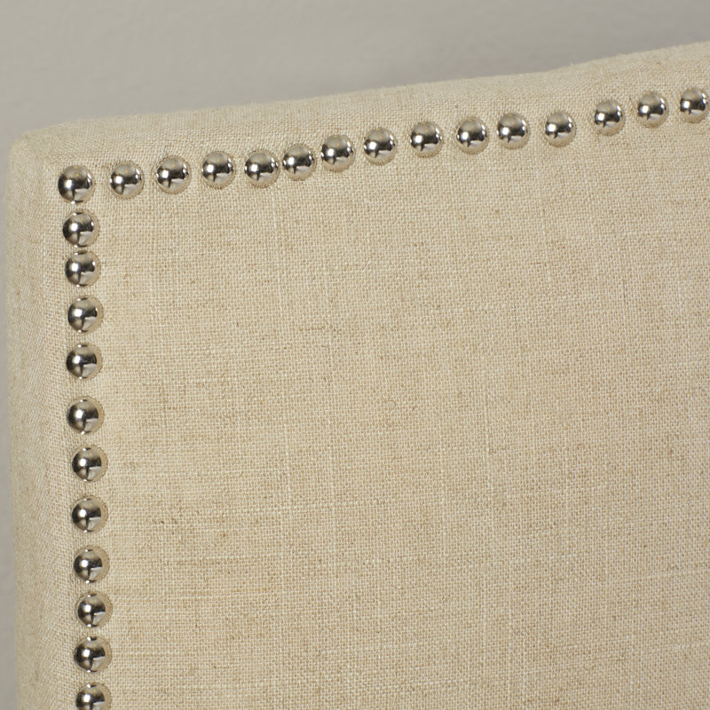 Upholstered Headboard, Full, Linen Hemp