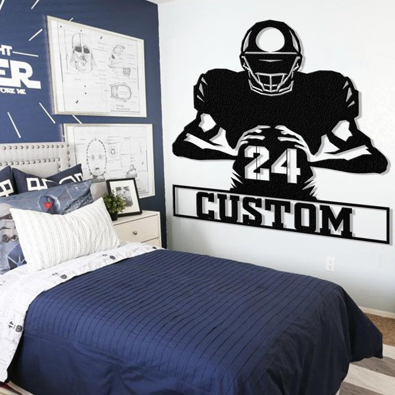 Décoration murale personnalisée monogramme à lettre divisée, H 16 po x l 16 po x P 0,05 po, Oui