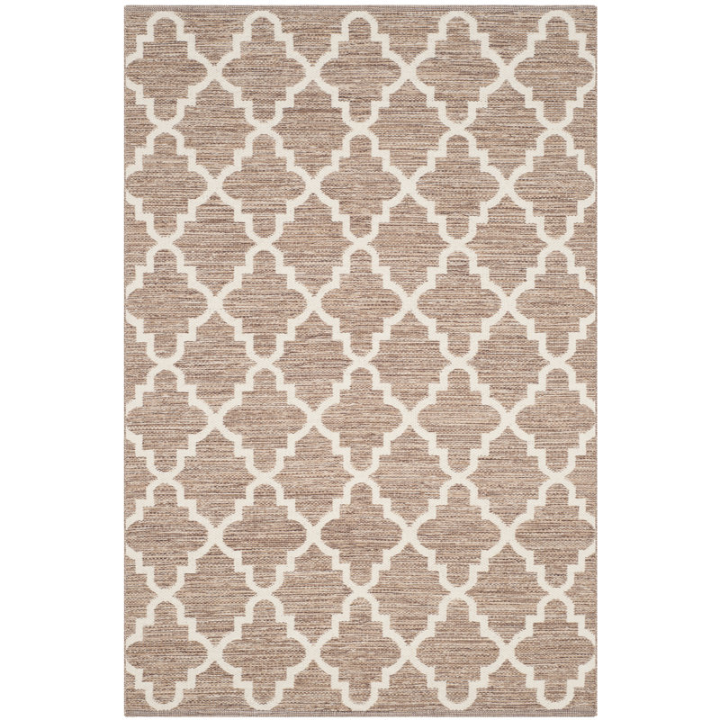 Melchor Hand Woven Cotton Geometric Rug, Rectangle 4' x 6'