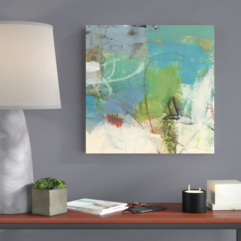 «Mod V» par Sue Jachimiec, reproduction sur toile tendue, H 20 po x l 20 po