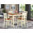3 Piece Kitchen Counter Set for Small Spaces Contains a Rectangle Dining Table and 2 Dining Room Chairs, Buttermilk & Cherry-543901405-597150009