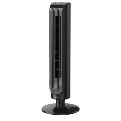 Lasko 3-Speed Tower Fan with Remote Control, Black