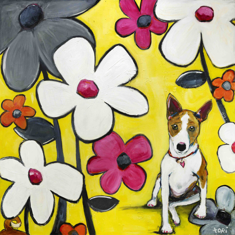 « wild thing » par tori campisi, reproduction d’art sur toile tendue, H 18 po x l 18 po