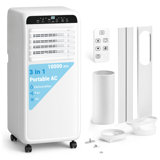 10000 Btu Portable Air Conditioner, Ac Unit 3-In-1 Fast Cooling With Fan & Dehumidifier, Covers 500