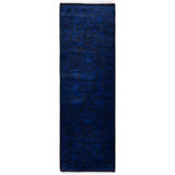Overdyed One-of-a-Kind 2' 7" X 8' 0" Hand Knotted Area Rug