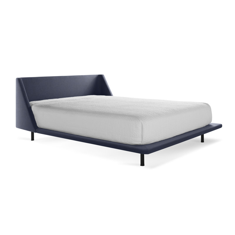 Nook Upholstered Bed, King, Edwards Navy Crossweave
