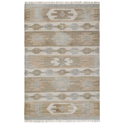 Tapis en jute tissé à plat Hizri
