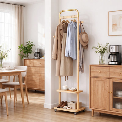 15.7 " Solid Wood Clothing Rack