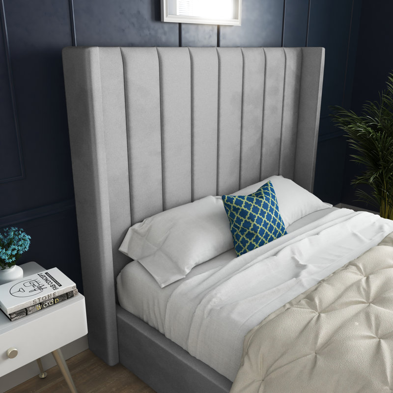 Upholstered Bed, Grey, Super King (6')