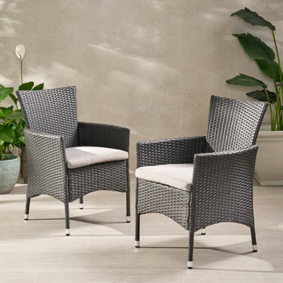 Outdoor Patio Modern Farmhouse Chair Set of 2