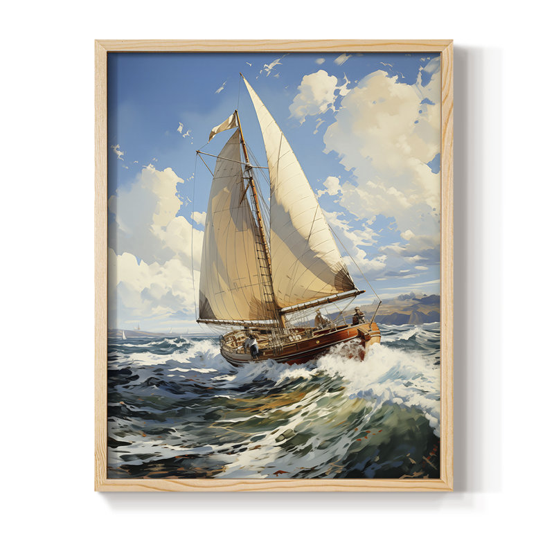 NAUTICAL Series CECXLVI, reproduction encadrée - bois massif, H 15 po x l 12 po