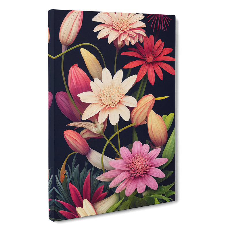 XC1022-1733X Creative Flowers - Wrapped Canvas Print, 76cm H x 50cm W x 3cm D