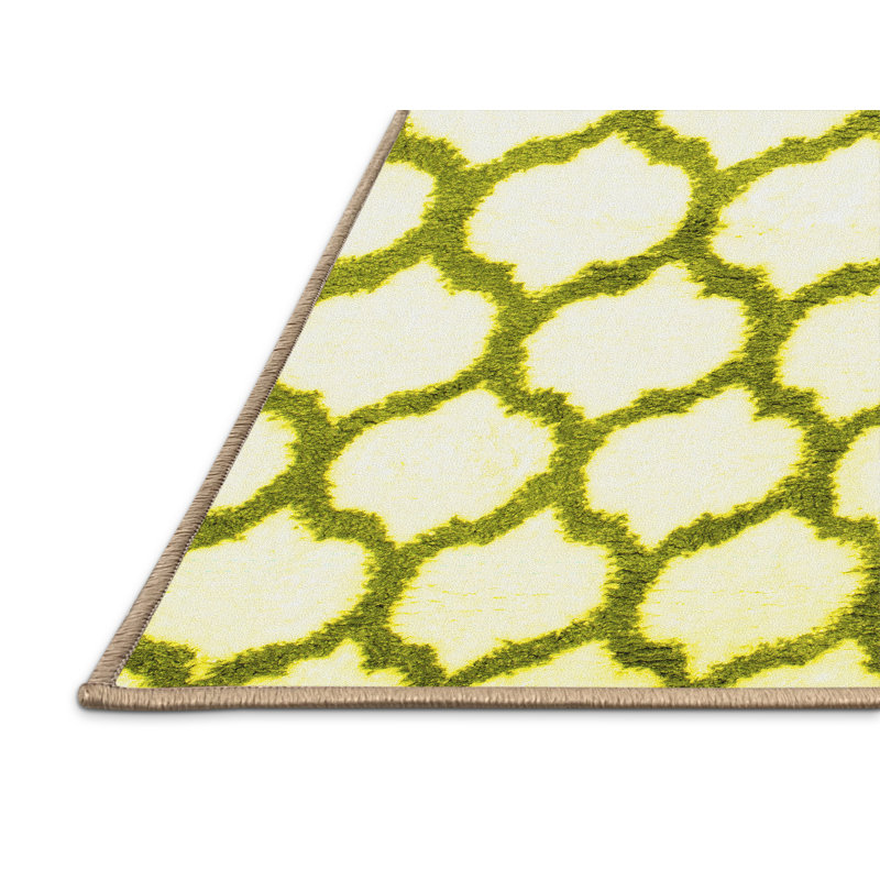 Tapis contemporains jaunes lavables à la machine 652, Rectangle 2 pi x 3 pi