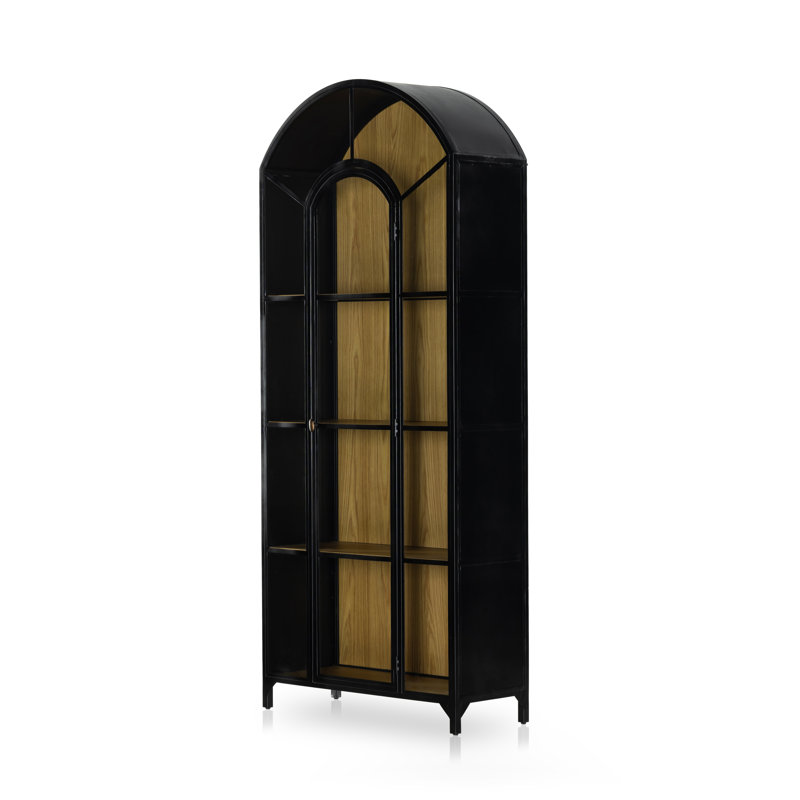 Belmont China Cabinet, Black/Oak