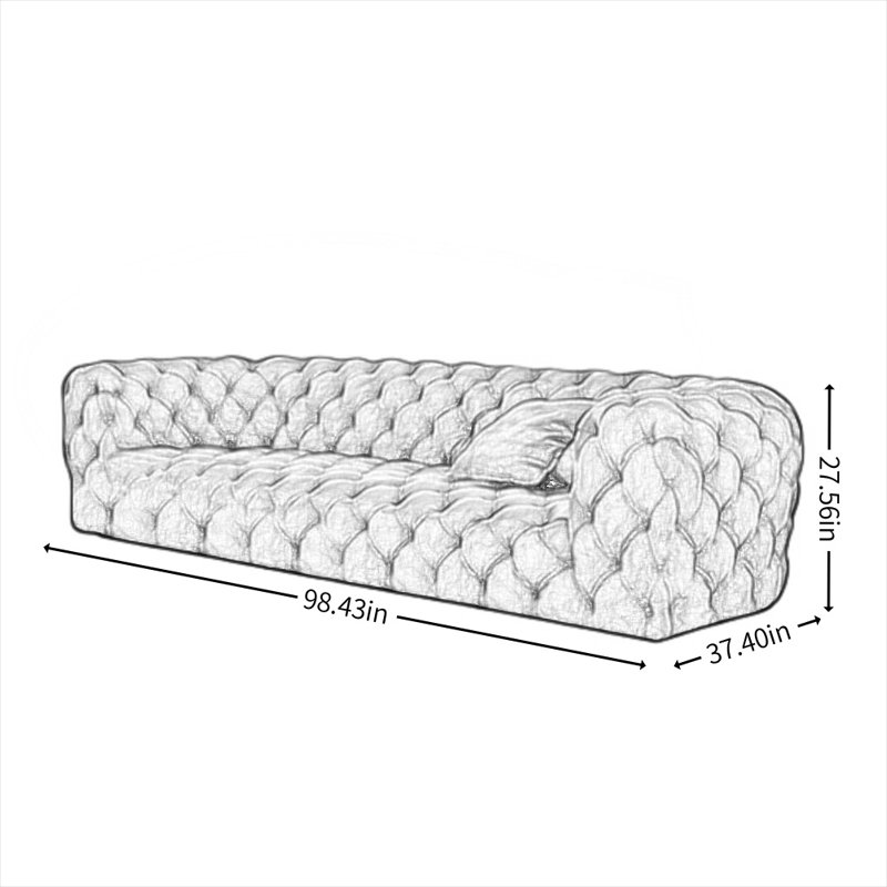 American Light Luxury Blue Sofa
