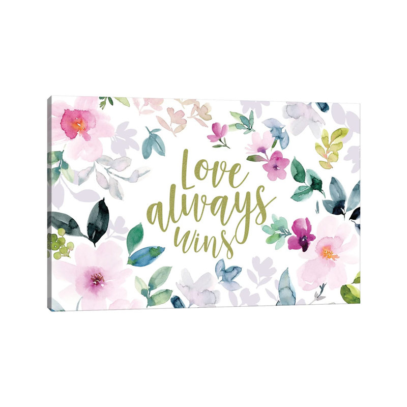 Love Always Wins II by Stephanie Ryan - Painting on Canvas, Wrapped Canvas, 30.48cm H x 45.72cm W x 1.91cm D