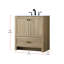 Meuble-lavabo simple 30 po en bois de manguier