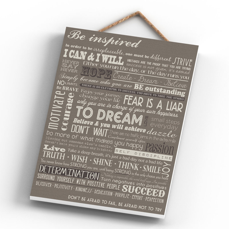 Be Inspired - Print on MDF