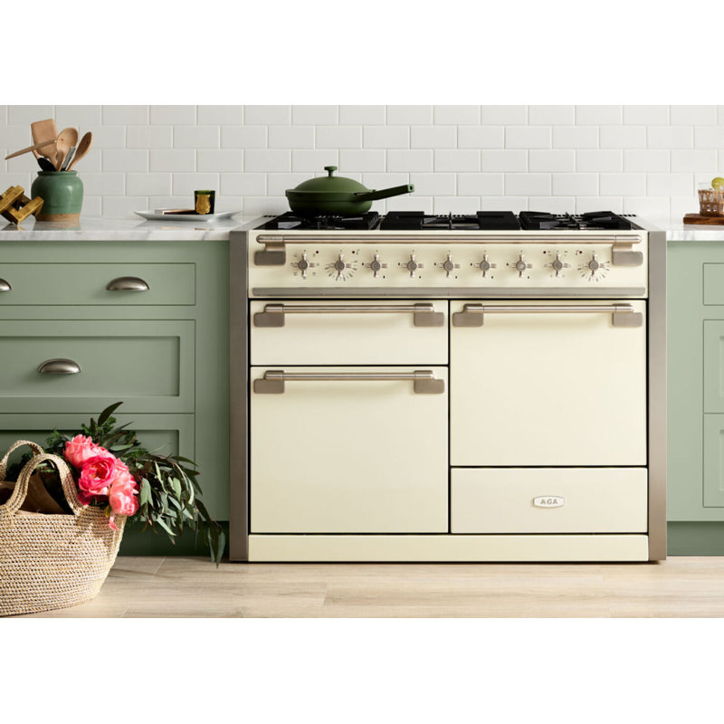 Elise 48" 6 Cubic Feet Induction Freestanding Convection Range, Salcombe Blue
