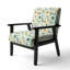 Fauteuil d'appoint rembourré bohémien et éclectique Botanical