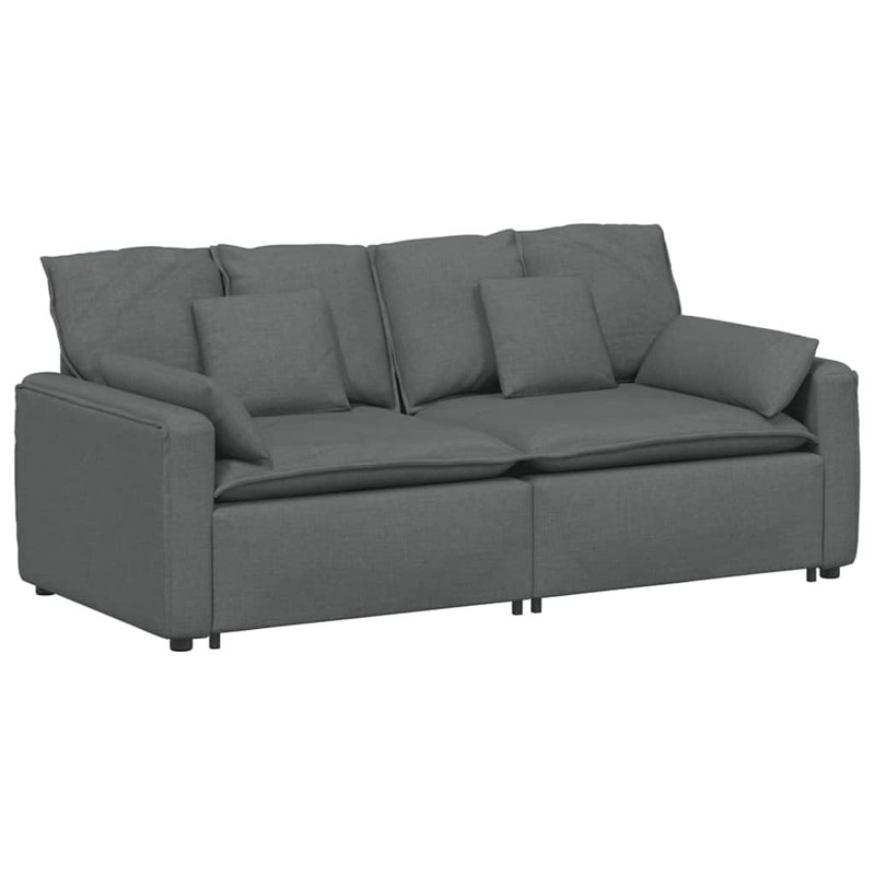  Canapé modulaire avec coussins gris foncé, H 25,2 po x l 88,2 po x P 41,3 po, 2