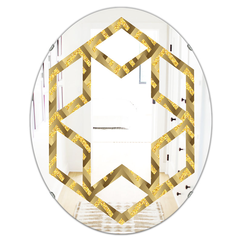 Miroir mural Hexagon Star, H 31,5 po x l 23,7 po