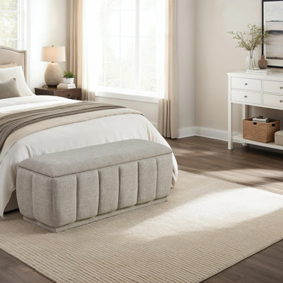 Ocaliot 47" Textured Storage Bench by Ebern Designs