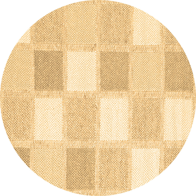 Washable Checkered Indoor Rug, Round 6'