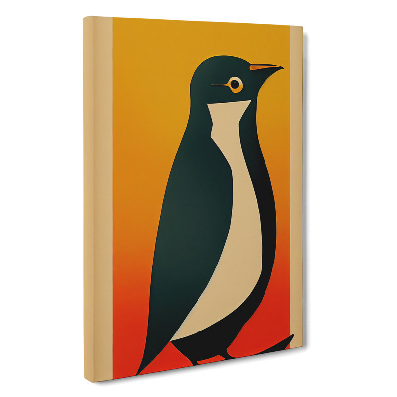 XV1022-3470X Penguin Abstract No.6 - Print, Wrapped Canvas, No Matte, 50cm H x 35cm W x 3cm D