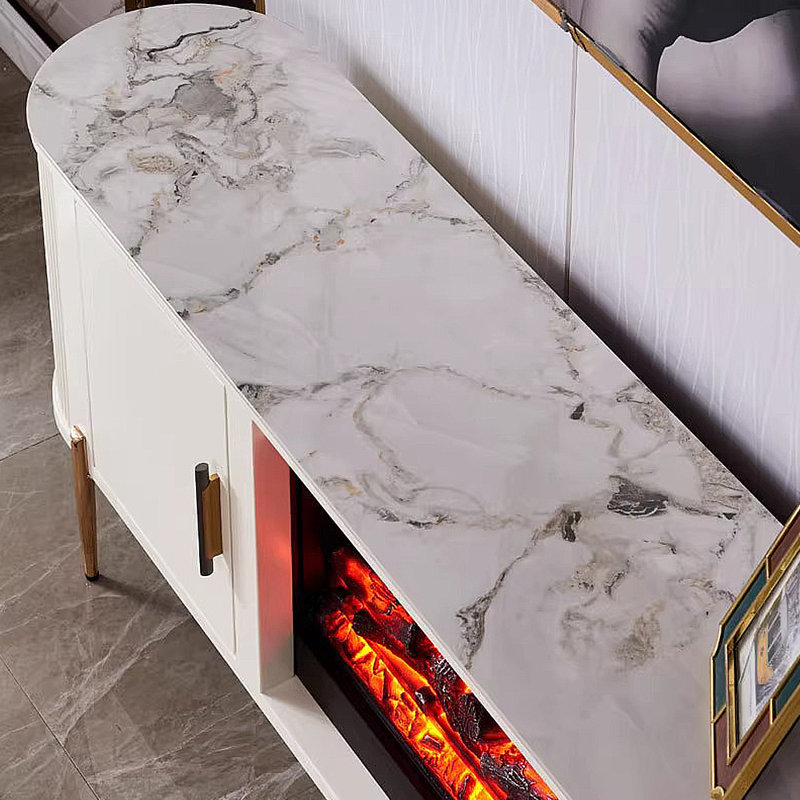 Modern simulation electronic fireplace TV stand