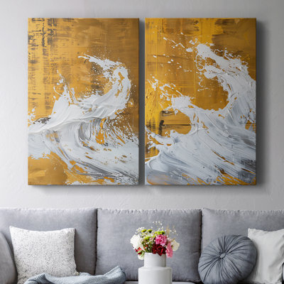 ABSTRACT Series CD XXI - Toile tendue avec châssis de qualité supérieure - Prêt à être accroché