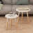 Side Table Round End Sofa Table Coffee Table Solid Pinewood-794877848