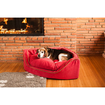 Snoozer Corner Microsuede Bolster Dog Bed