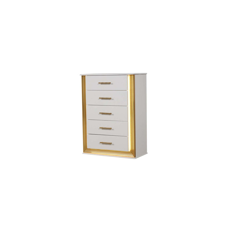 Contemporary Style 5-Drawer Chest Made With Wood