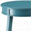 Table basse ronde bleu sarcelle avec tablette inférieure, conception polyvalente peu encombrante pour le salon et amp; Plus