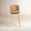 Tabouret de comptoir pivotant en cuir véritable Noren