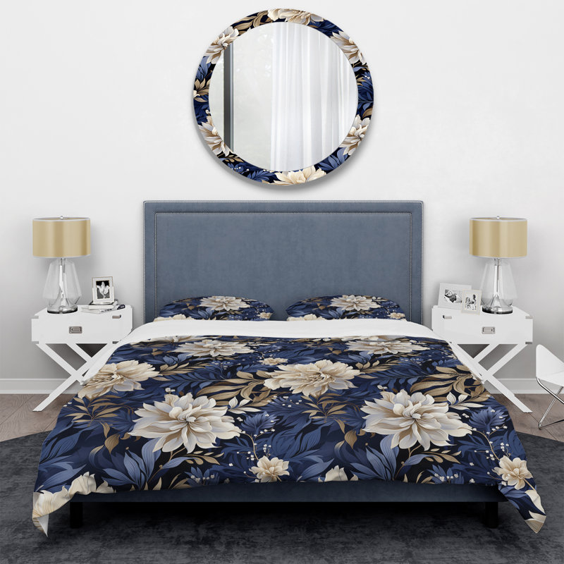 Ensemble de housse de couette Midnight Symphony Moody, Housse de couette pour grand lit et 2 taies décor