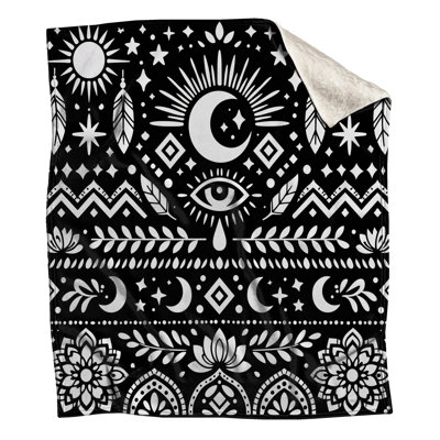 Sun Moon Eye Symbols Blankets
