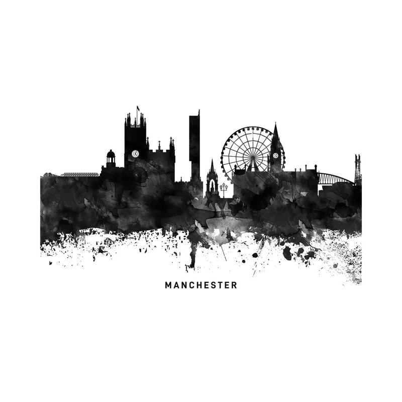 Manchester Skyline by WallDecorAddict - Wrapped Canvas Print, 101.6 cm H x 66.04 cm W x 1.91 cm D