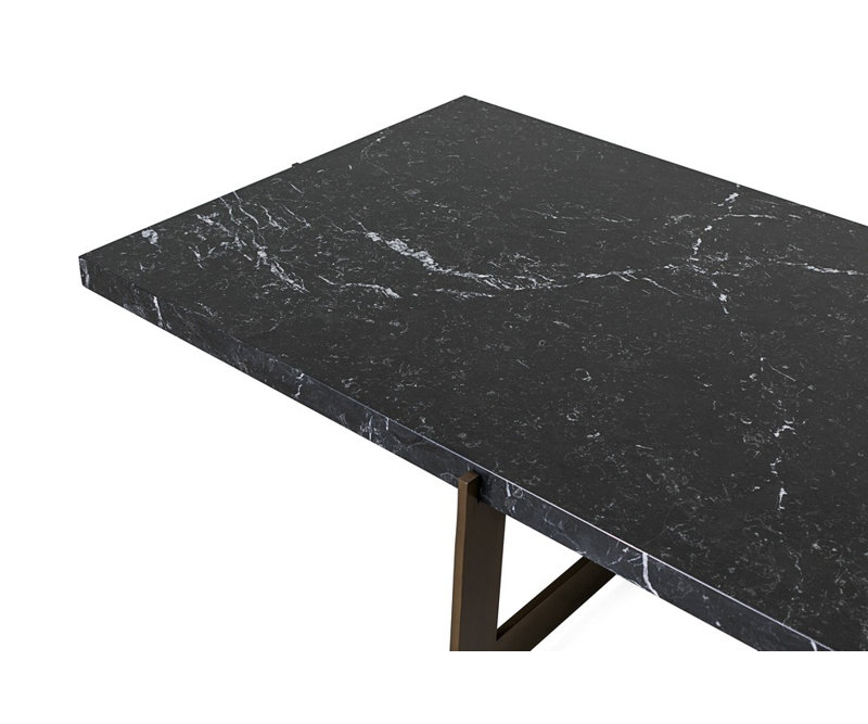 Peterson Marble Coffee Table, Polished Black